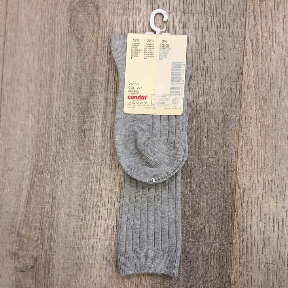 CONDOR Grey Ribbed Socks - Picture 2 of 2